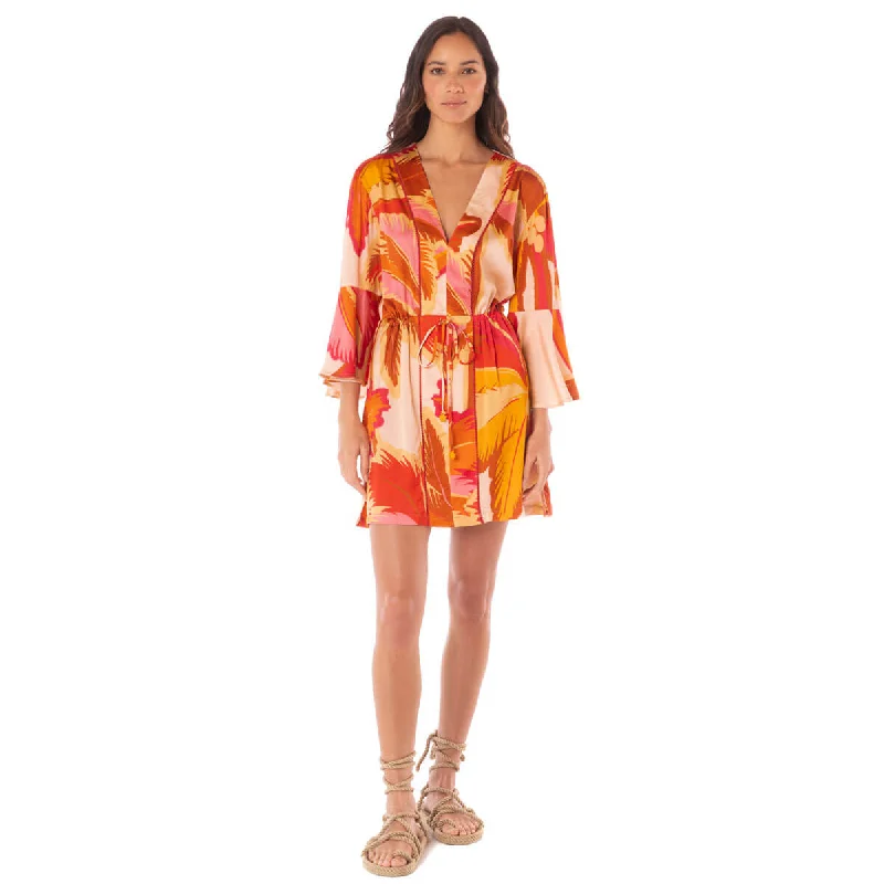 Maaji Jungle Palm Enjoyable Dress Cover Up - Red