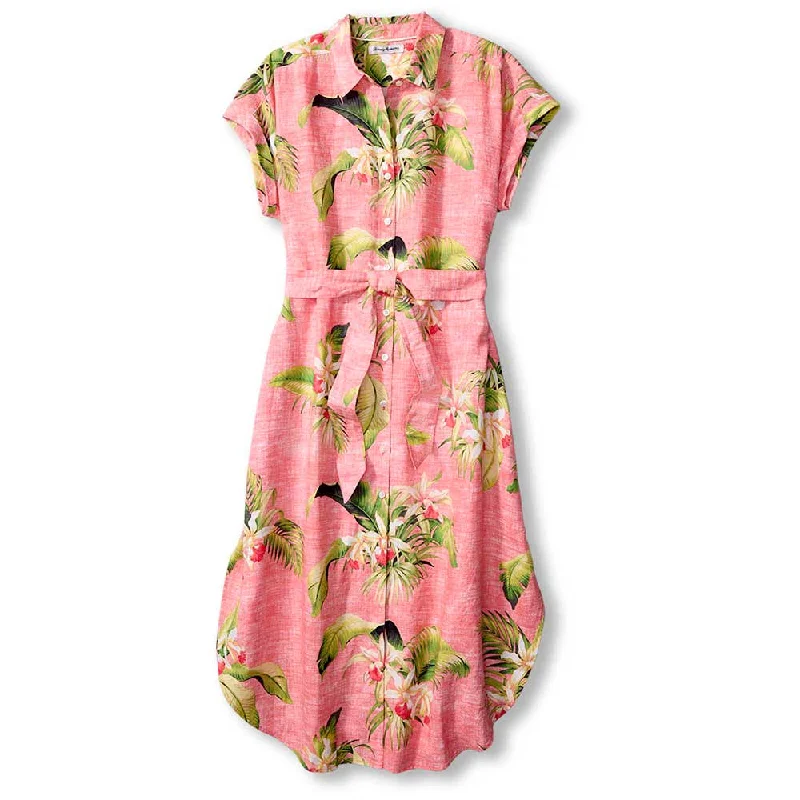 Tommy Bahama Women's La Brisa Blooms Shirt Dress - Melon Berry