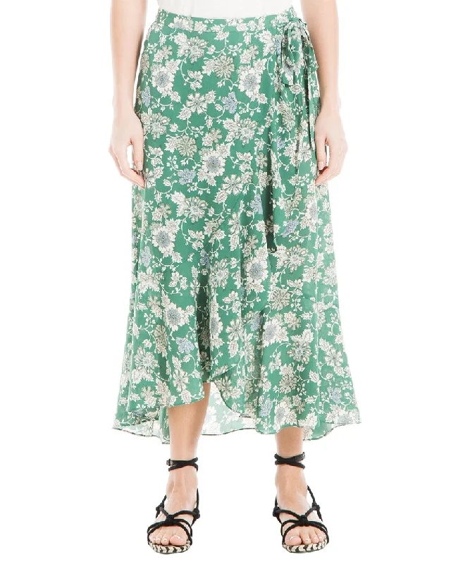 Max Studio Crepe Maxi Ruffle Skirt