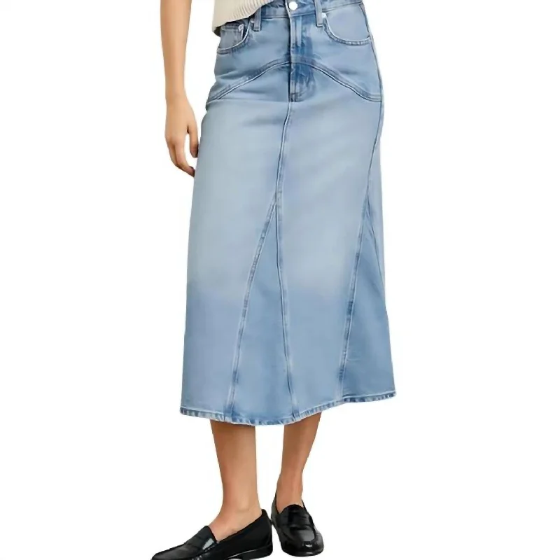 Del Rey Midi Skirt In Original Blue