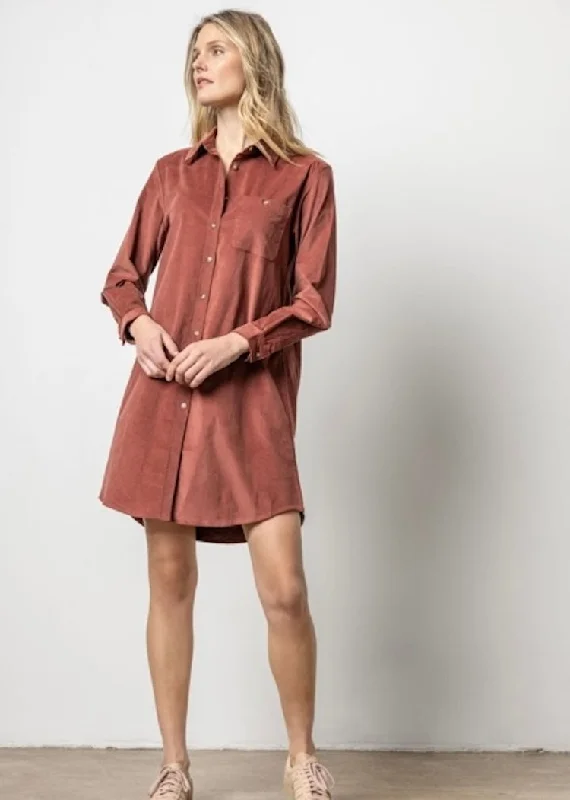 Lilla P | Corduroy Shirt Dress