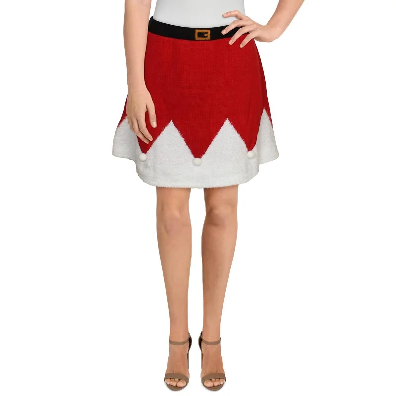 Juniors Womens Christmas Holiday Mini Skirt