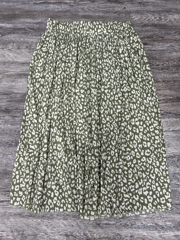 Skirt Maxi By Exlura In Green & White, Size: Xxl