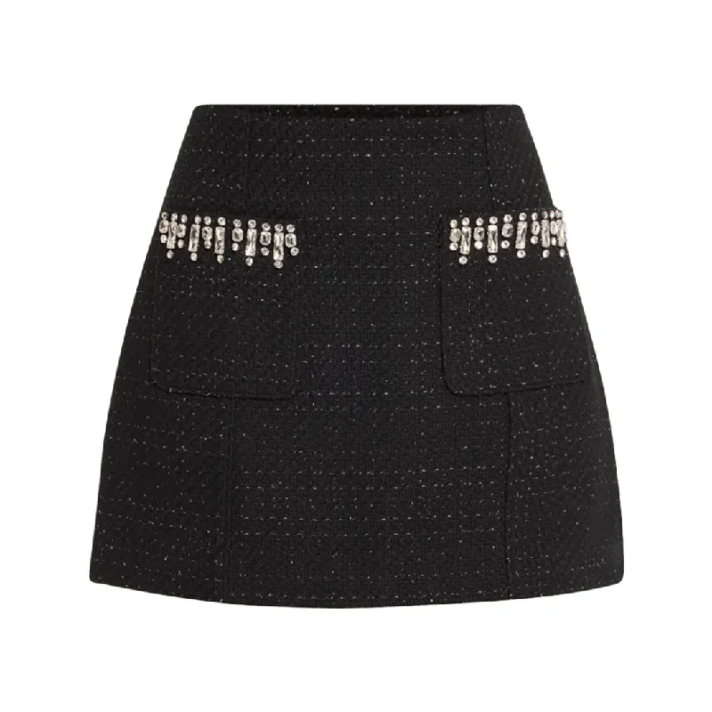 CINQ Á SEPT RANDI DECO BORDER TWEED MINI SKIRT