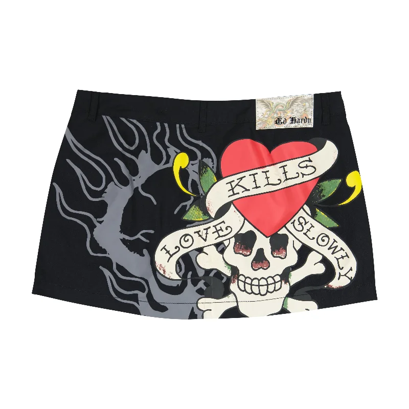 LKS Skull Poplin Mini Skirt