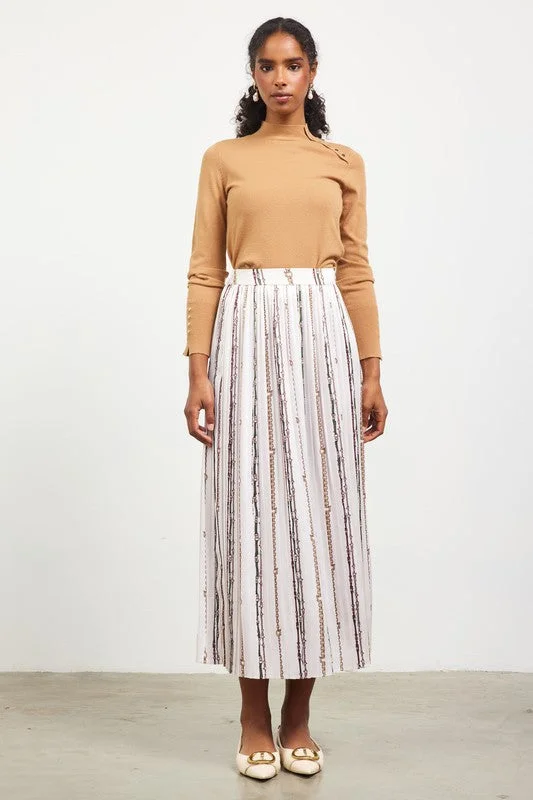 Soraya Pleated Midi Skirt