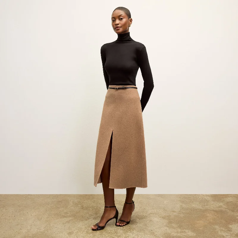 Kerri Skirt - Double-Face Wool :: Camel