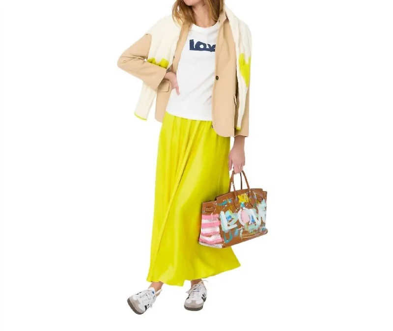 Ali Maxi Skirt In Citron