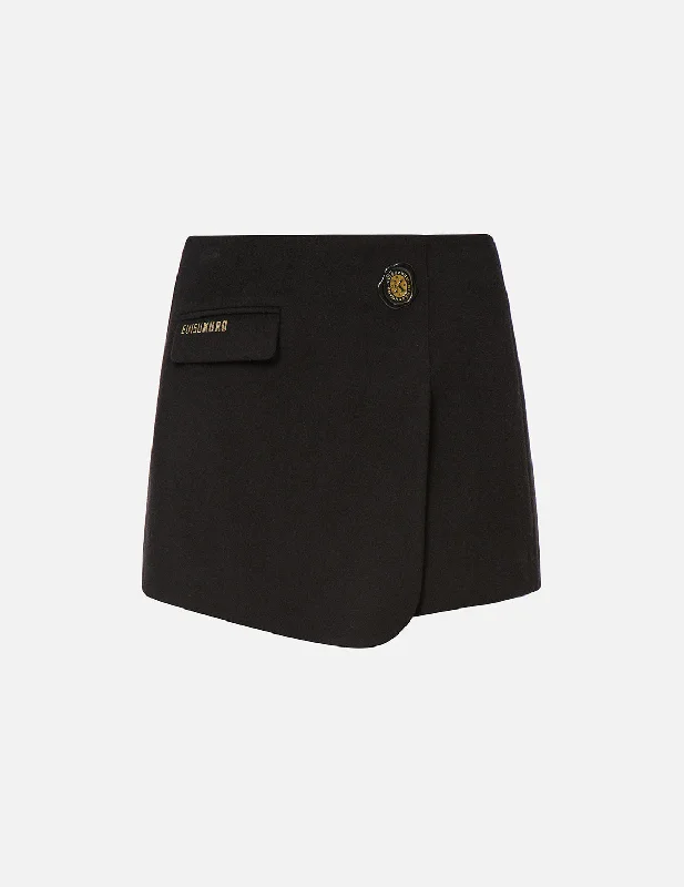 Wax Seal Badge Wrap Front Skort