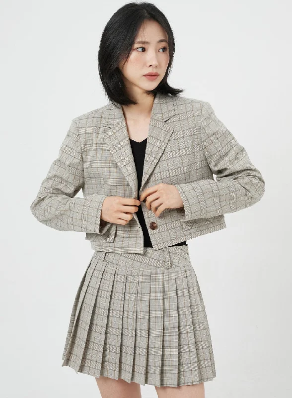 Plaid Mini Skirt OM327