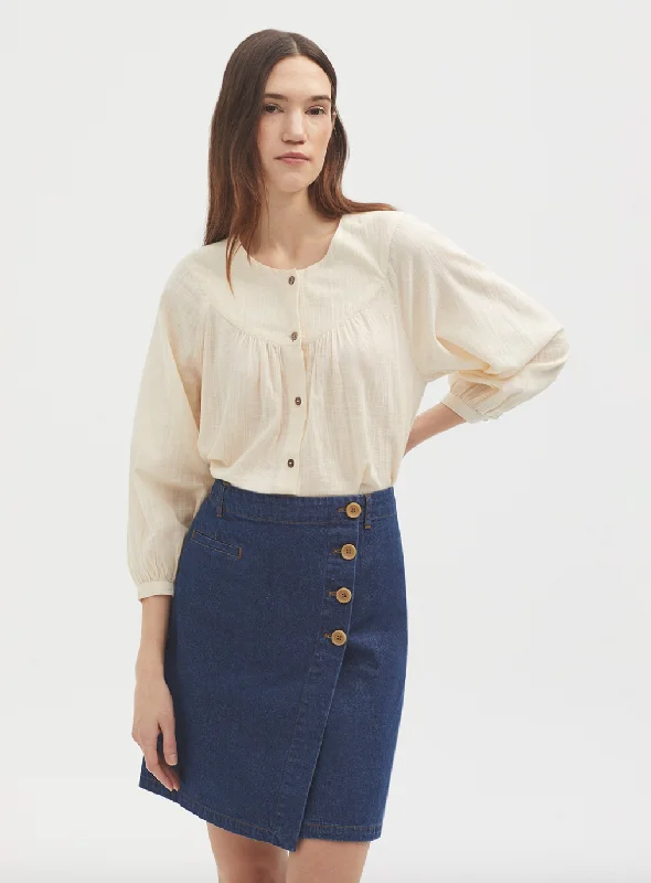 Spring Stride Denim Skirt