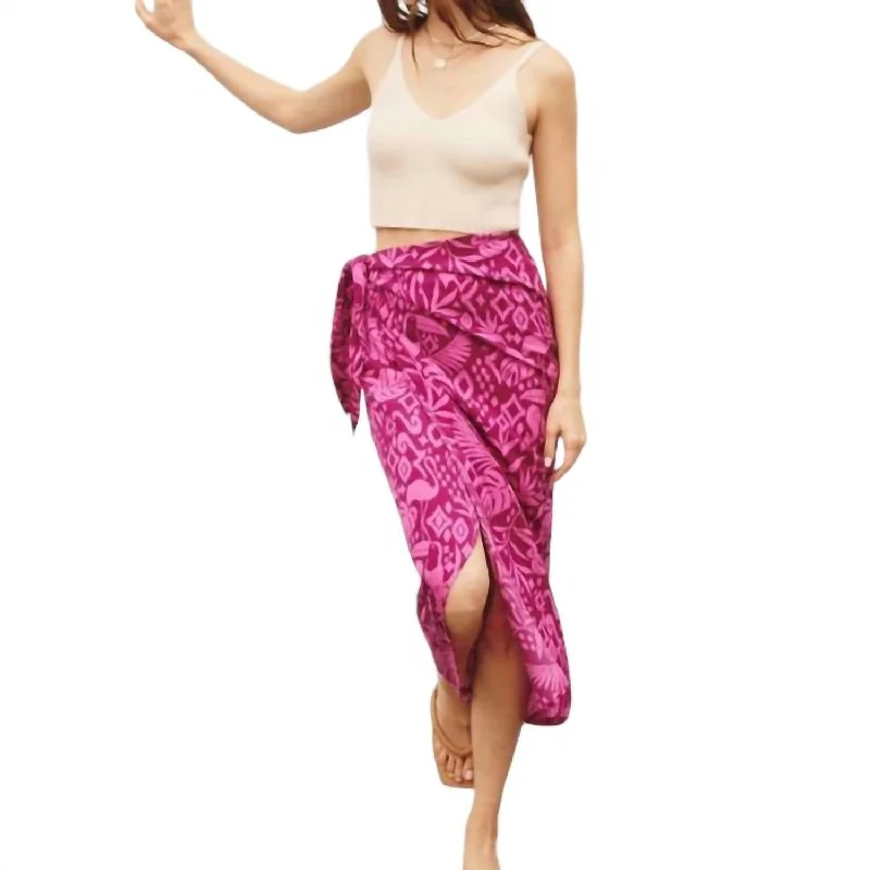 Boysenberry Midi Skirt In Purple