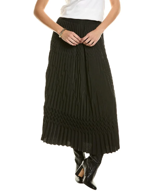 Le Superbe Origami Double Pleated Midi Skirt