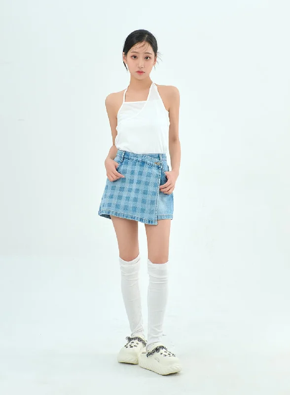 Wrapped Denim Skort BY304