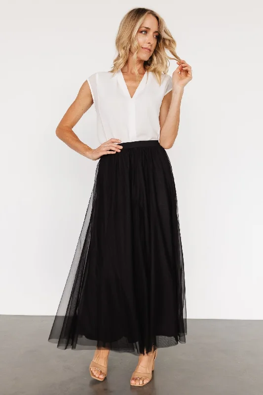 Mila Tulle Skirt | Black