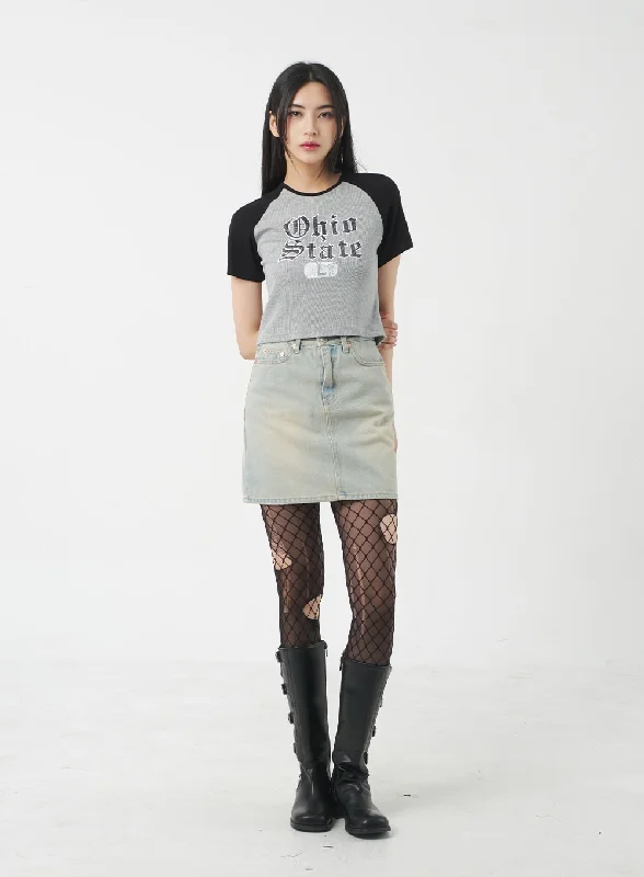 Light Denim Mini Skirt BY309