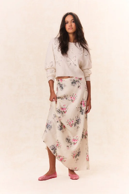 Bertha Silk Floral Maxi Skirt