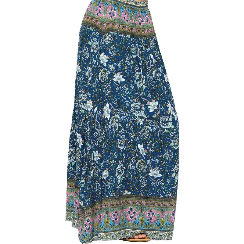 Women's Ellie Maxi Skirt In Blue/multi