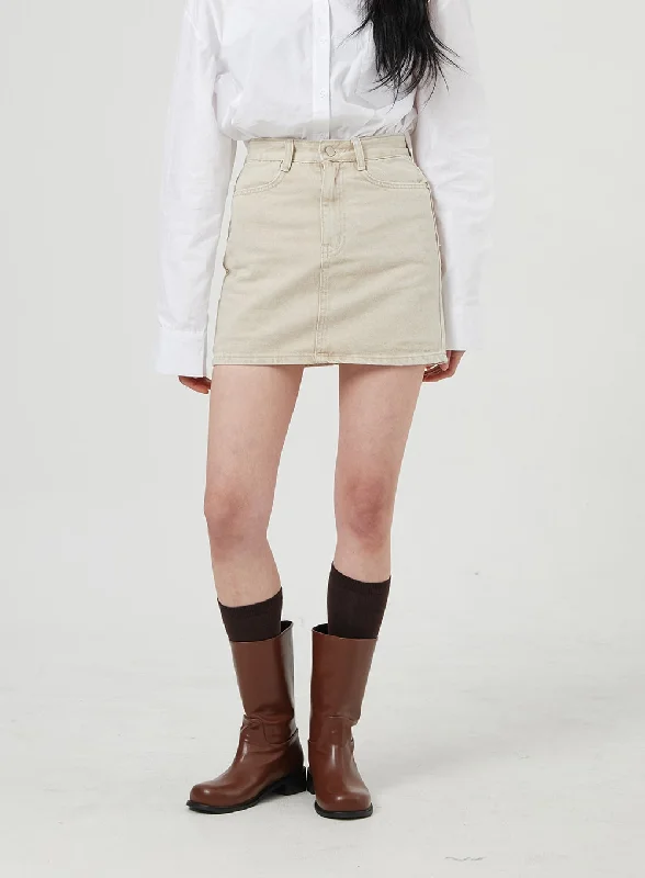 High Waist Cotton Skort OF328