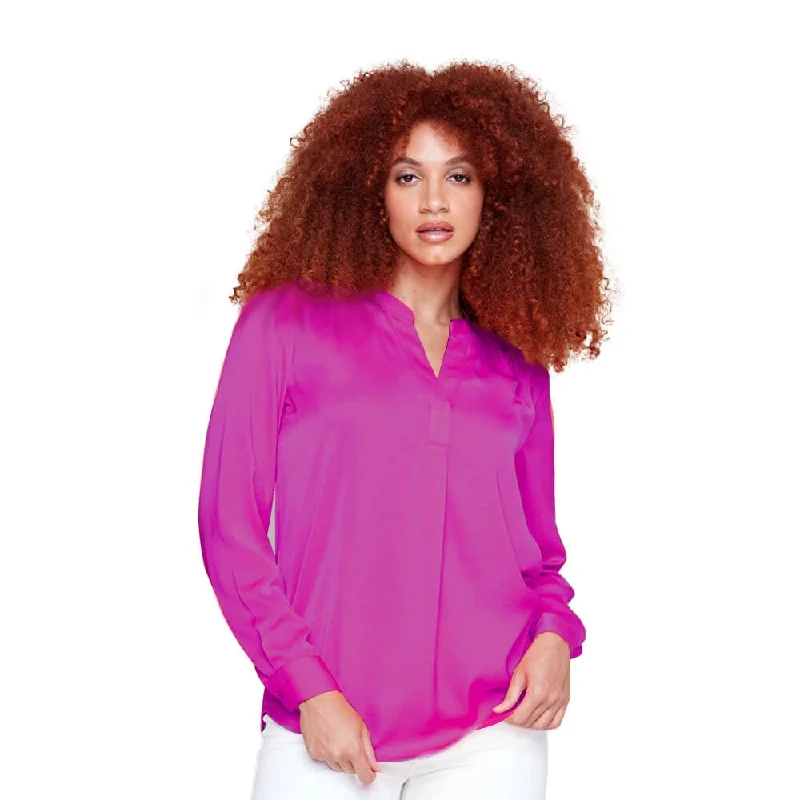 Renuar Airflow Long Sleeve Blouse - Orchid