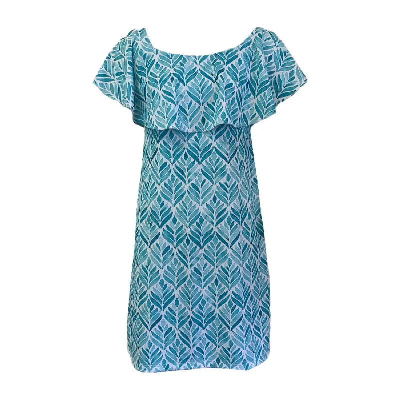 Island Trends Zoey Dress - Hand Painted Turquoise