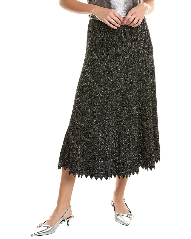 Elie Tahari Lurex Midi Skirt