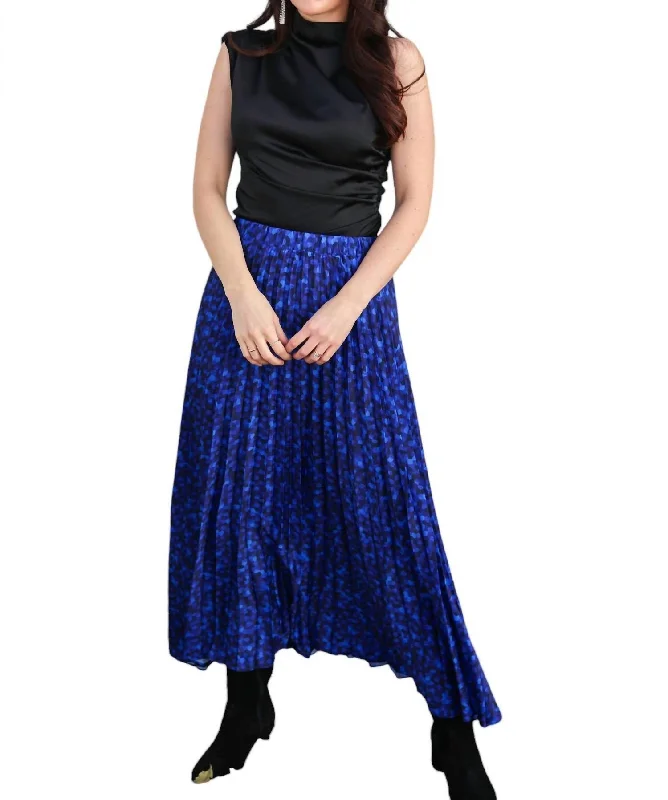 Lea Maxi Skirt In Multi Blue