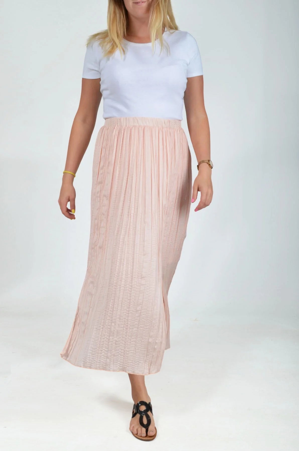 Plisse Midi Maxi Skirt