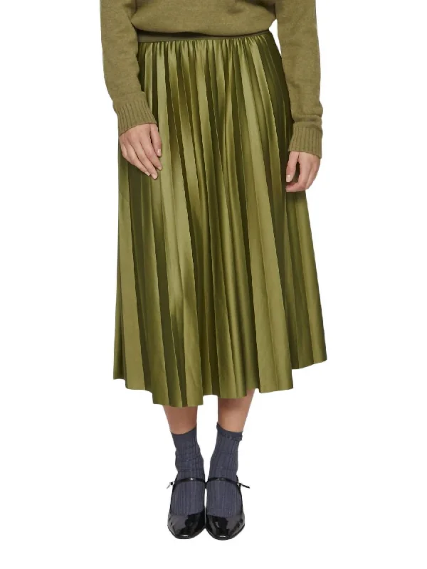 Allure Midi Skirt In Olive