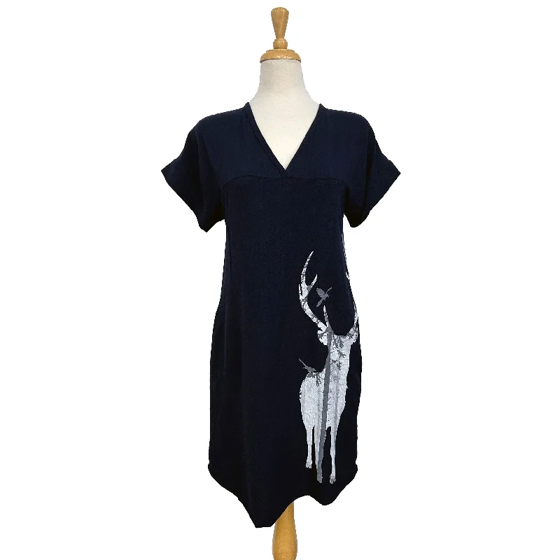 Olivia Dress - Jo the Elk - Navy - Sale